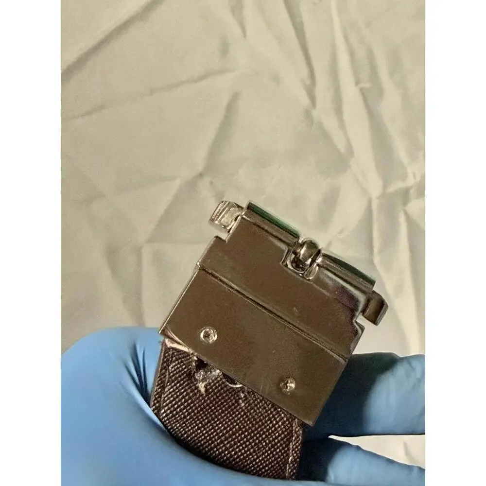 Michael Kors Brown‎ MK Logo Belt Silver Buckle Men’s Size ~40”